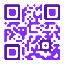 Purple custom QR template